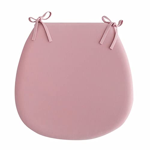 1 Stück Stuhlkissen for Esszimmerstühle mit Bändern, Stuhlpolster und Kissen for Esszimmerstühle, Dicke Sitzpolster for Küchenstühle, Küchenstuhl mit verformungshemmendem Memory-Schaum(Pink) von ZGHQHCDRH