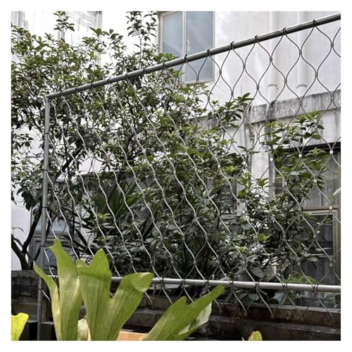 10 cm/2 mm flexibles Kabel-Balustradennetz, Sicherheitsnetz for Balkon, leicht zu schneiden(3x15m/9.8x49.2ft) von ZGHQHCDRH