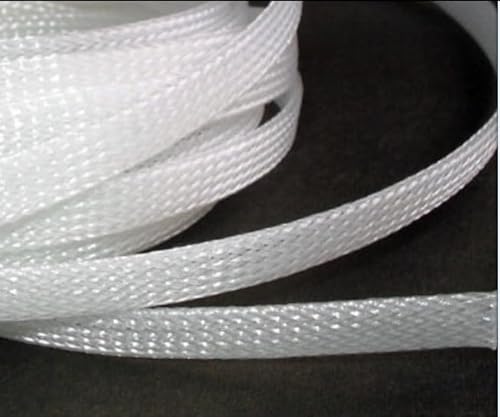 10 m PET-Hüllen, flach, eng, geflochten, dehnbar, Kabeldraht, Schlangenhaut – langlebiger Kabelschutz for verschiedene Kabelgrößen(Clear,6mm) von ZGHQHCDRH