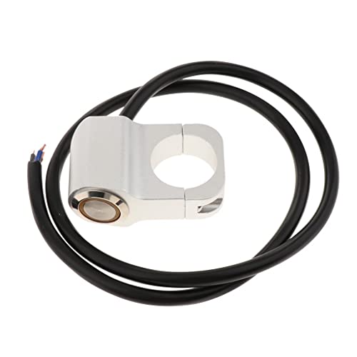 12V Motorrad ATV 1 Zoll Lenker Scheinwerfer Nebelscheinwerfer Ein Aus Schalter Wasserdicht 25mm - Chrom(Yellow) von ZGHQHCDRH