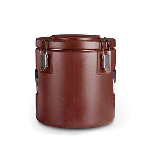 16L kommerzielles isoliertes Reisfass, gekühlter Transporteimer mit einem Abluftauslass, Eisbehälter for Getränketräger(Brown) von ZGHQHCDRH