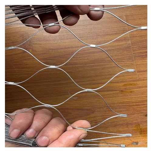304 Dehnbares Balustrade-Füllnetz 5 cm/1,5 mm, Tier-Geflügelkäfignetz, Gartennetz(2x7m) von ZGHQHCDRH