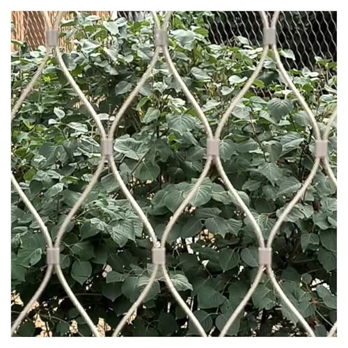 304 Geländer-Treppen-Sicherheitsnetz, 1,5 mm/2 mm Drahtdurchmesser, Balkon-Fallschutznetz, DIY-Dekorationsnetz(2mm,0.8x6m/2.6x19.7ft) von ZGHQHCDRH