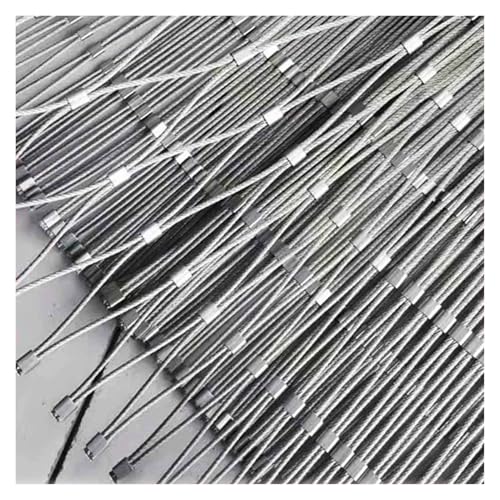 304 Sicherheitsnetz for Balkon 10cm/2mm Stahl Metall Garten Drahtgeflecht Netz, Anpassbar(2x3m) von ZGHQHCDRH