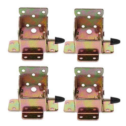 4 Stück Eisenscharniere for Küchenschränke – Klappscharniere mit Feststellfunktion for Tisch- und Stuhlbeinhalterungen, selbstverriegelnde, faltbare Schrankmöbelbeschläge(Brass) von ZGHQHCDRH