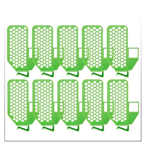 5/10 Stück Verstellbare Kühlschrank-Regalteiler, Kunststoff-Trennwand, Clip-Organizer For Die Kühlschranktür, Aufbewahrung, Küche, Heimgebrauch(Green-10PCS) von ZGHQHCDRH