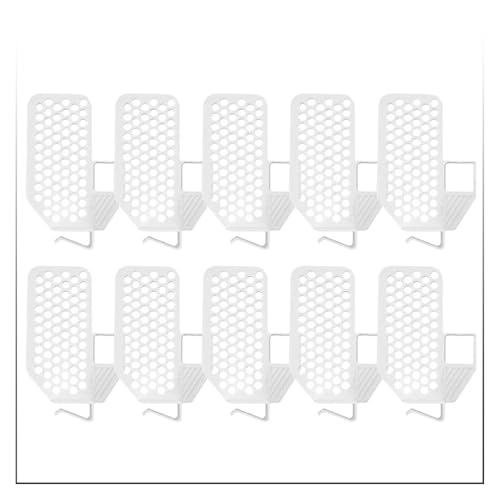 5/10 Stück Verstellbare Kühlschrank-Regalteiler, Kunststoff-Trennwand, Clip-Organizer For Die Kühlschranktür, Aufbewahrung, Küche, Heimgebrauch(White 10pcs) von ZGHQHCDRH
