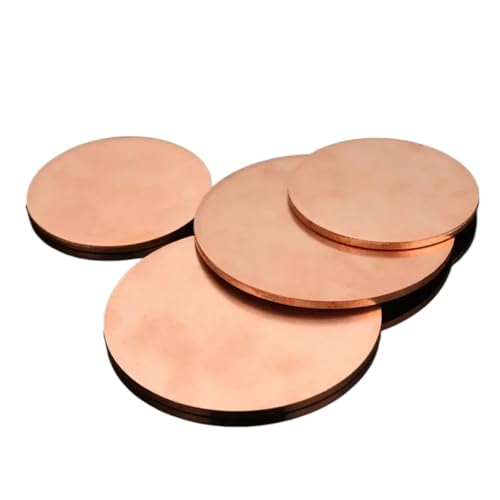 5 Stück T2-Kupferscheiben, 30 mm – runde Platten aus reinem Rotkupfer for elektrische und thermische Anwendungen(30 x 0.8mm) von ZGHQHCDRH