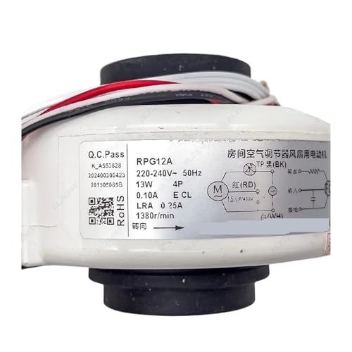 AC-Lüftermotor RPG12A, kompatibel mit TCL, Klimaanlage, 220–240 V, 50 Hz, 13 W, 1380 U/min, Klimaanlagenteile AC-Lüftermotor RPG12A, kompatibel mit TCL, Klimaanlage, 220–240 V, 50 Hz, 13 W, 1380 U/min, Klimaanlagenteile von ZGHQHCDRH