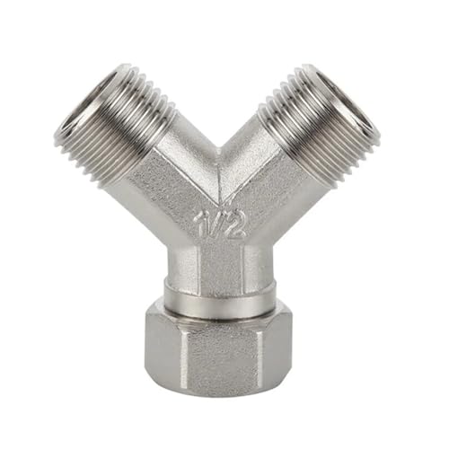 Anschlussstück Kupfer 1/2" DN15 Heißes Kupfer Badezimmer Gadgets Union Geschirrspüler Waschmaschine Wasserhahn Silber Y Dual Splitter Anschlussstück Kupfer 1/2" DN15 Heißes Kupfer Badezimmer Gadgets Union Geschirrspüler Waschmaschine Wasserhahn Silber Y Dual Splitter von ZGHQHCDRH