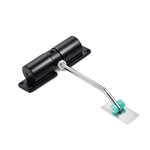 Automatischer Türschließer, Türschließer Automatischer geräuschloser Schließer Hydraulischer unsichtbarer Haushaltstürschließer mit Pufferschließfeder(Black) von ZGHQHCDRH