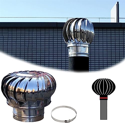 Dachventilator, Entlüftungsabdeckung for Trockner im Freien, geräuschlos und regenfest, drehbarer Entlüftungsauslass for Kaminkappe(250mm/9.8 in) von ZGHQHCDRH