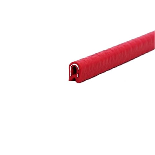 Dichtungsstreifen, U-Gummi-Dichtungsstreifen, 3,28 Fuß U-Kanal-Kantenverkleidung, Gummidichtung, Wetterschutz for scharfe und raue Kantenschutzoberflächen(Red,10mm x 7mm) von ZGHQHCDRH