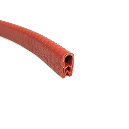 Dichtungsstreifen, U-Gummi-Dichtungsstreifen, U-förmiger Gummidichtungs-Zierschutz for Autotürkantenschutz, schwarzer Streifen for Autos, Türen, Fenster, wetterfest(Red,9mmx15mmx4mmx1m) von ZGHQHCDRH