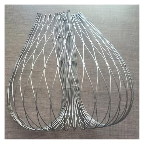 Drahtseilgeflecht aus Edelstahl, 8 cm/2 mm flexibles Kletternetz for den Garten, Sicherheitsnetz mit Metallschienen(WxL:1.8x3m) von ZGHQHCDRH
