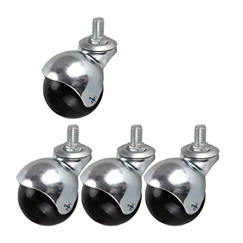 Drehbare Rollen, 4 Stück, Spiral-Stumm-Lenkrollen for Sofa, Schrank, Stuhl, Couchtisch, Ersatzräder(2inch 8mm) von ZGHQHCDRH
