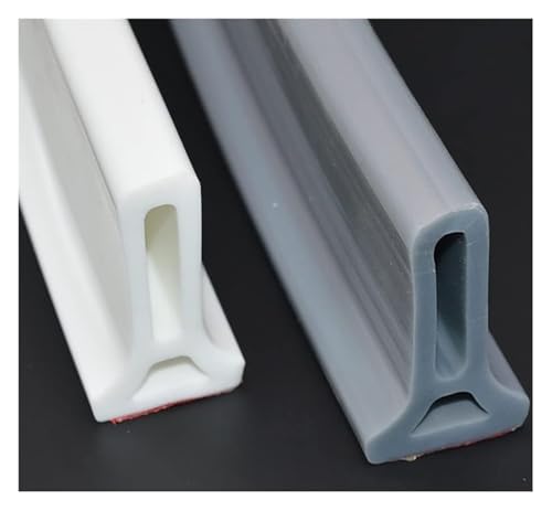 Duschschwellen-Wassersperrleiste, Boden-Wasserstopper-Streifen, Silikon-Badezimmer-Wasserstopper-Überschwemmung, Schwellen-Wasserdamm-Rückhaltesystem, biegbares Doo(Bianco,2m/78 inch) von ZGHQHCDRH