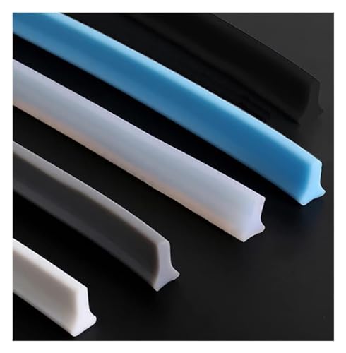 Duschschwellen-Wassersperrleiste, Zusammenklappbarer Haltestreifen for das Badezimmer, wasserdichter, selbstklebender Duschdichtungsstreifen, biegsamer Silikon-Wasserblocker(Clear,3m/118 inch) von ZGHQHCDRH