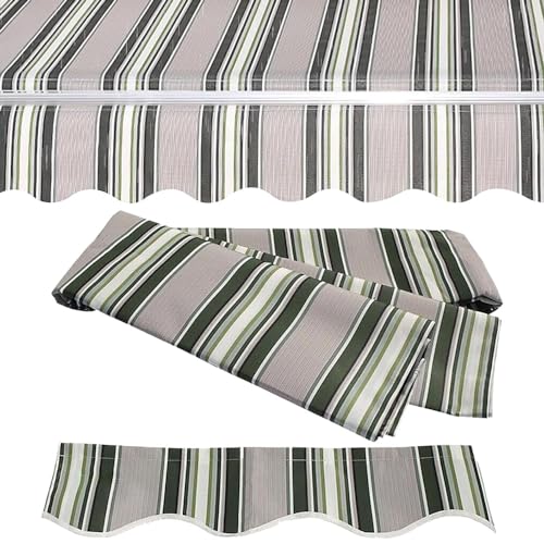 Einziehbarer Terrassenmarkisen-Ersatzstoff - Wasserdichter Sonnenschutz-Überdachungsstoff aus Polyester for den Außenbereich(4x1.5meters) von ZGHQHCDRH