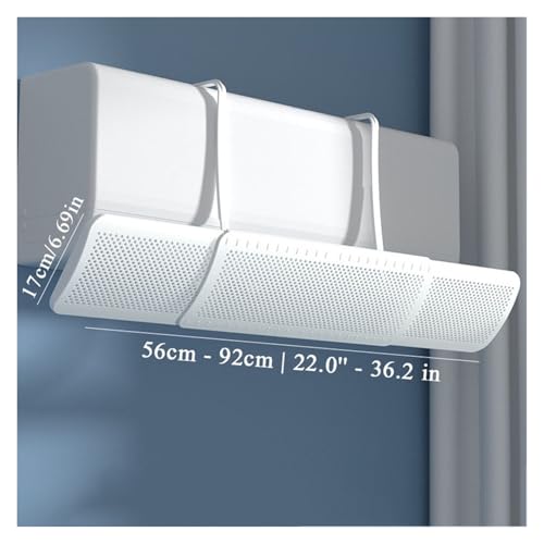 Einziehbarer Windabweiser For Klimaanlagen, Hängende Windschutzscheibe For Klimaanlagen, Gegen Direktes Blasen, Windauslassblende(White 2) von ZGHQHCDRH