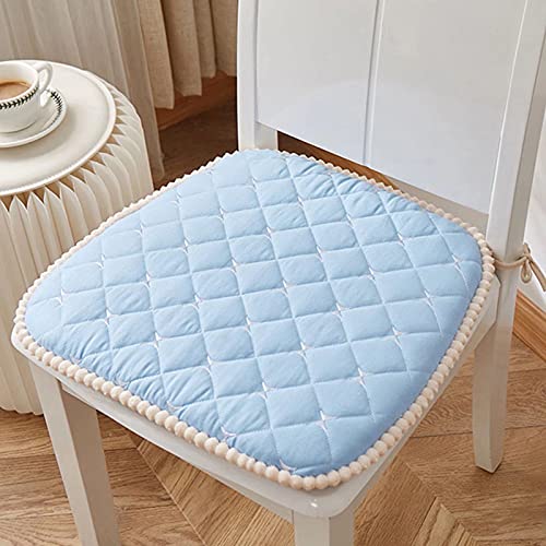Elastizität Kissen, 1 Stück Stuhlkissen for Esszimmerstühle, Stuhlpolster for Esszimmerstühle mit Bändern, Sitzkissen for Küchenstühle mit Bändern, abnehmbare Sitzpolster for Esszimmer(Bue) von ZGHQHCDRH