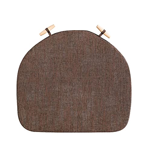 Elastizität Kissen, 1 Stück Stuhlkissen for Esszimmerstühle in U-Form, Sitzkissen for Küchenstuhl mit hübschen Holzbändern, individuelle Stuhlpolster for Esszimmerstühle(Brown) von ZGHQHCDRH