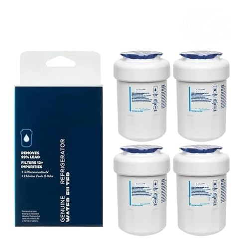 Ersatz-Kühlschrank-Wasserfilter Ohne Chip, Kompatibel Mit XWF, Kompatibel Mit GE, MWFP MWFA MWFAP MWFINT GWF06 GWFA HWF HWFA FMG-1 FMG DSS25KGREBB GCU23LGYDFSS, Kühlschrank-Wasserfilter(4pcs) von ZGHQHCDRH