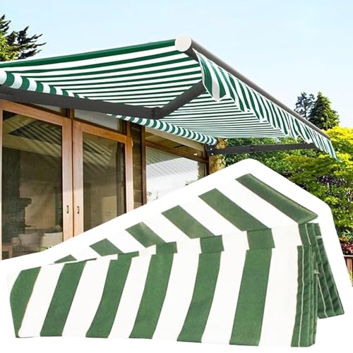 Ersatzstoff for einziehbare Terrassenmarkise – Sonnenschutz aus wasserabweisendem Polyestergewebe mit UV-Schutz(4x3meters) von ZGHQHCDRH