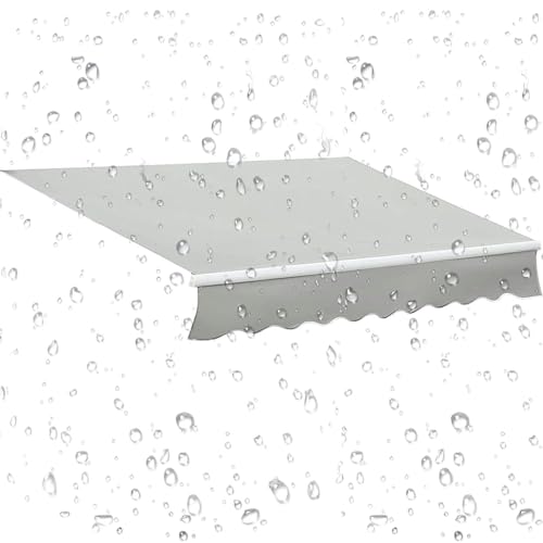 Ersatzstoff for einziehbare Terrassenmarkisen – Wasserabweisende Polyester-Oberabdeckung for UV-Schutz und Schatten(4x1.5meters) von ZGHQHCDRH