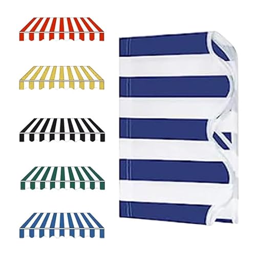 Ersatztuch for einziehbare Markisen – wasserdichtes Sonnenschutzdach aus Polyester for den Außenbereich, 1 Stück(Blue,485x300cm) von ZGHQHCDRH