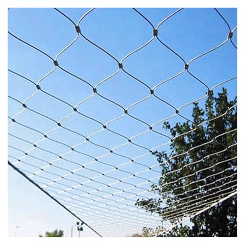 Flexibles Edelstahlseilnetz 304 Edelstahldrahtgeflecht, 10 cm/2 mm Balkonbegrenzungsschutzzaunnetz Anti-Fall-Netz(WxL:4x8m) von ZGHQHCDRH
