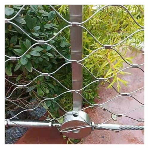 Flexibles Kabel-Balustradennetz, 5 cm/1,5 mm Schnappverbindung, Diebstahlsicherer gewebter Zaun, leicht zu schneiden(2x8m) von ZGHQHCDRH