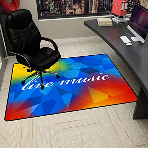 Gaming-Stuhlmatte, Gaming-Stuhlmatte for Teppichboden Bürostuhlmatte for Hartholzboden rutschfeste Schreibtischstuhlmatten Büro(100x120CM) von ZGHQHCDRH