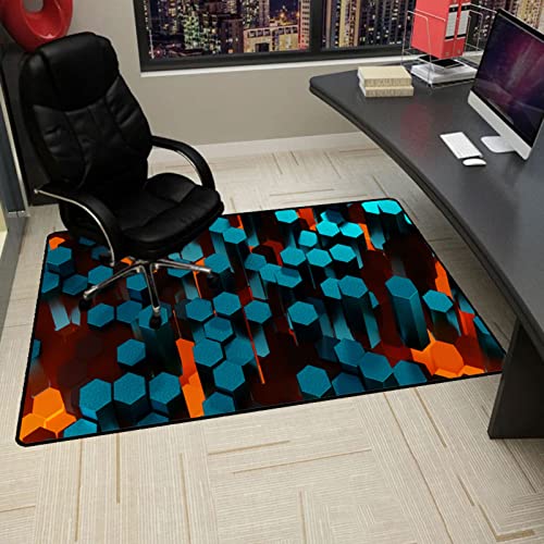 Gaming-Stuhlmatte, Gaming-Stuhlmatte for Teppichboden Bürostuhlmatte for Hartholzboden rutschfeste Schreibtischstuhlmatten Büro(100x140CM) von ZGHQHCDRH