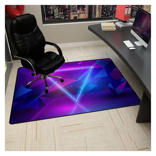 Gaming-Stuhlmatte, Gaming-Stuhlmatte for Teppichboden Bürostuhlmatte for Hartholzboden rutschfeste Schreibtischstuhlmatten Büro(70x100CM) von ZGHQHCDRH