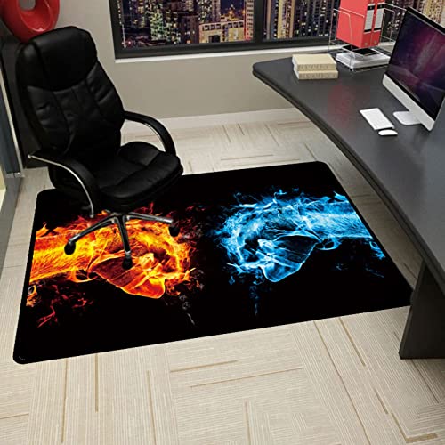 Gaming-Stuhlmatte, Gaming-Stuhlmatte for Teppichboden Bürostuhlmatte for Hartholzboden rutschfeste Schreibtischstuhlmatten Büro(80x120CM) von ZGHQHCDRH