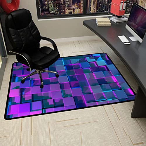 Gaming-Stuhlmatte, Gaming-Stuhlmatte for Teppichboden Bürostuhlmatte for Hartholzboden rutschfeste Schreibtischstuhlmatten Büro(90x120CM) von ZGHQHCDRH