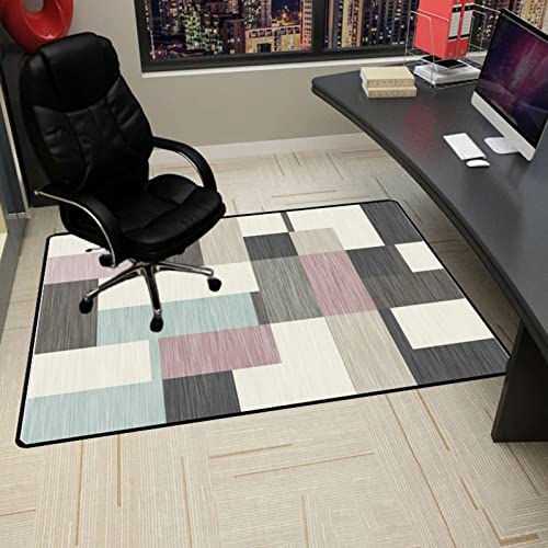 Gaming-Stuhlmatte, Stuhlpolster, Schreibtischstuhlmatten, Bodenschutzmatte fürs Büro, Bürostuhlmatte for Teppichboden, rutschfeste Bodenschutzmatte for Hartholzböden(100x140CM) von ZGHQHCDRH