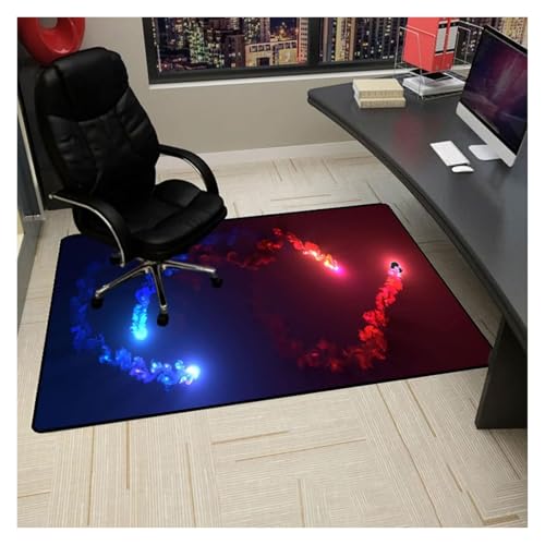 Gaming-Stuhlmatte, Stuhlpolster, Schreibtischstuhlmatten, Bodenschutzmatte fürs Büro, Bürostuhlmatte for Teppichboden, rutschfeste Bodenschutzmatte for Hartholzböden(80x120CM) von ZGHQHCDRH