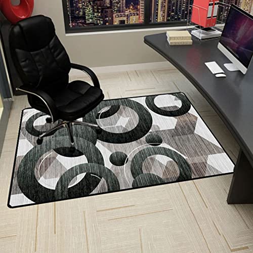 Gaming-Stuhlmatte, Stuhlpolster, Schreibtischstuhlmatten, Bodenschutzmatte fürs Büro, Bürostuhlmatte for Teppichboden, rutschfeste Bodenschutzmatte for Hartholzböden(90x140CM) von ZGHQHCDRH