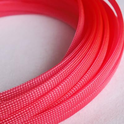 Geflochtene Kabelummantelung aus hochdichtem PET, 2–14 mm – erweiterbarer UV-Kabelschutz, flammhemmende geteilte Ummantelung(Uv Pink,40MM*10 M) von ZGHQHCDRH