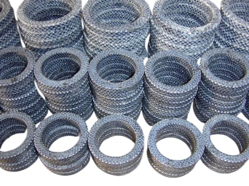 GemmySeal Kompressionspackungsringe aus Kohlefasergeflecht for Pumpen und Ventile – 10 Stück hochtemperaturbeständige Stopfbuchspackung(OD59*ID43*8mmT) von ZGHQHCDRH
