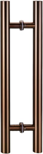 Griffe für Badezimmertüren, Innen- und Außentürgriffe for Glasschiebetüren, zweiseitige Push-Pull-Eingangstürgriffstange, runde Stangen-Badezimmer-Duschtürgriffe(Rose Gold,80cm(31 1/2")*50cm) von ZGHQHCDRH