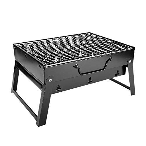 Grill, BBQ Grill Outdoor Folding Tragbare Barbecue Holzkohle Grills Drahtgeflechte Werkzeuge for Camping Kochen Picknicks Wandern Verwendung von ZGHQHCDRH