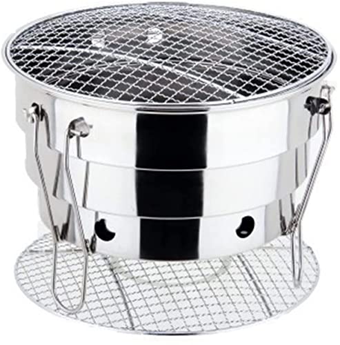Grill, Outdoor Edelstahl Klappgrill Ofen Carbon Grill Mini Tragbare Picknick BBQ Braten Fleisch von ZGHQHCDRH