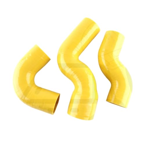 Gummi Schlauch Auto Silikon Turbo Intercooler Schlauch Teile 4PLY fit für Land Rover Defender TD5 1998-2016 3PCS(YELLOW) von ZGHQHCDRH