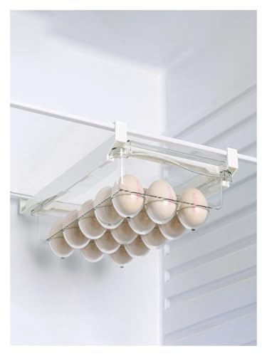 Hängender Küchenorganizer Kühlschrankregal Eier-Obst-Aufbewahrungsbox Schublade Lebensmittel-Schärferbox Rutsche Kunststoffbehälter Zubehör(Egg Storage Shelf) von ZGHQHCDRH