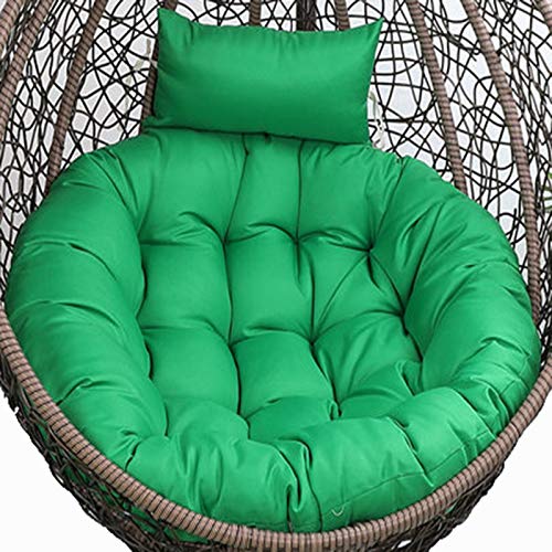 Hängesessel-Kissen, Ersatzkissen for den Außenbereich, rundes Kissen nur for Hängeschaukelstühle, Sitzkissen for Hängesessel, waschbare große Kissenpolster for Terrassenmöbel(Dark Green) von ZGHQHCDRH