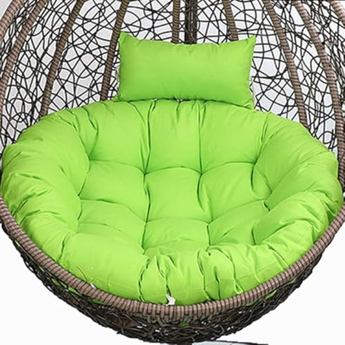 Hängesessel-Kissen, Hängendes Schaukelstuhlkissen for den Außenbereich, Dickes Hängekissen, waschbarer Bezug, Hängendes Hängesesselkissen for den Garten, Ersatzpolster for Stuhlmatten(Green) von ZGHQHCDRH
