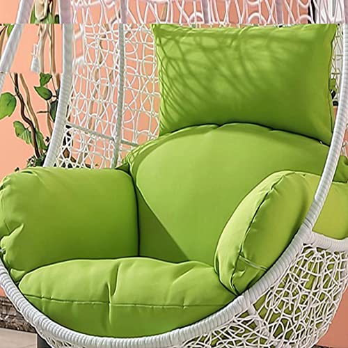Hängesessel-Kissen, Hängesessel-Kissen mit Riemen, Hängesessel-Kissen mit Riemen, 20 cm, ultradicke Stuhlpolster for Aufhängen von Hängesesseln for drinnen und draußen(Green) von ZGHQHCDRH